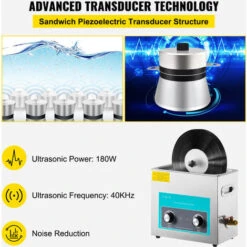 VEVOR Nettoyeur A Ultrasons Pour Disque Vinyle Nettoyeur Ultrasonique Professionnel 6L 3 Disques A La Fois Machine A Ultrason Bac Inox Chauffage Commande Par Bouton Nettoyage Profonde Bijoux Prothese 9 VEVOR Nettoyeur A Ultrasons Pour Disque Vinyle Nettoyeur Ultrasonique Professionnel 6L 3 Disques A La Fois Machine A Ultrason Bac Inox Chauffage Commande Par Bouton Nettoyage Profonde Bijoux Prothese -Stanleyfaco Magasin 89066911 4