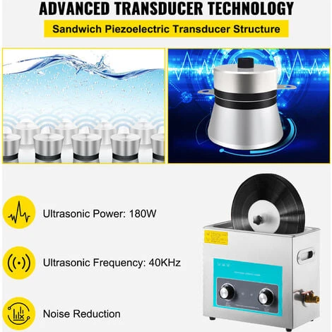 VEVOR Nettoyeur A Ultrasons Pour Disque Vinyle Nettoyeur Ultrasonique Professionnel 6L 3 Disques A La Fois Machine A Ultrason Bac Inox Chauffage Commande Par Bouton Nettoyage Profonde Bijoux Prothese 5 VEVOR Nettoyeur A Ultrasons Pour Disque Vinyle Nettoyeur Ultrasonique Professionnel 6L 3 Disques A La Fois Machine A Ultrason Bac Inox Chauffage Commande Par Bouton Nettoyage Profonde Bijoux Prothese – Image 4