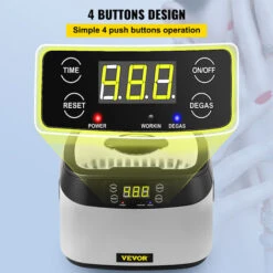 VEVOR Nettoyeur A Ultrasons Numerique 1,2 L Nettoyeur Ultrasonique Professionnel 40 KHz 70 W Appareil De Nettoyage Ultrasonique Bac Inox Coque ABS 5 Cycles De Temps Preregles Bijoux Lunettes Protheses -Stanleyfaco Magasin 89066928 4