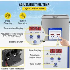 VEVOR Nettoyeur A Ultrasons Numerique 3 L 40 KHz Nettoyeur Ultrasonique Professionnel Chauffage 100 W Appareil De Nettoyage Ultrasonique Bac Inox Temps Temperature Reglable Bijoux Lunettes Protheses -Stanleyfaco Magasin 89066938 5