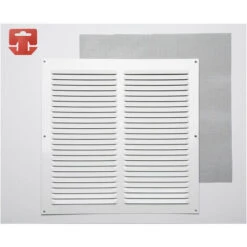 Grille Avec Toile Moustiquaire Aluminium 0.6 Couleur Blanc Laqué 300x300mm (g)