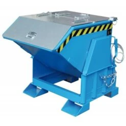 Benne Basculante 500L Avec Couvercle BAUER Charge 1000kg Sur Socle Avec Entrée De Fourches - BK 50