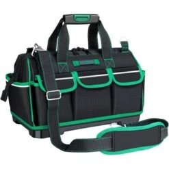 Sac à Outils 16 Pouces Avec Bande Réfléchissante De Nuit ,Airaj 40×23×28 CM Kit Professionnel Pour électricien
