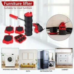 Leve Meubles Lourds, Deplace Meubles Kit D'Outils Grands Et Petits Sans Effort, Souleve Meuble Avec 4 Coussinets Élévateurs Et Roulettes Pour Demenagement, Pour Canapé, Cabinet (Rouge) 11 Leve Meubles Lourds, Deplace Meubles Kit D'Outils Grands Et Petits Sans Effort, Souleve Meuble Avec 4 Coussinets Élévateurs Et Roulettes Pour Demenagement, Pour Canapé, Cabinet (Rouge) -Stanleyfaco Magasin 90519466 5