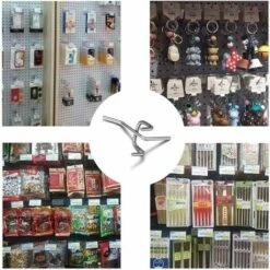 50 Pièces Crochets Pour Panneau Perforé,Crochets Pour étagères Murales Pour Affichage Panneau Perforé Garage Magasin Outils Rangement Cintre Crochets Pour étagères Murales -Stanleyfaco Magasin 90519944 5