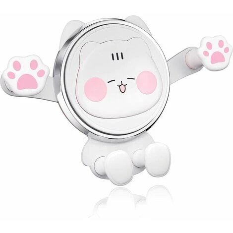 Liquidation totale Support De Support De Téléphone De Voiture, Support De Clip D'aération Support De Téléphone Portable Mignon Compatible Avec Les Accessoires De Smartphone De 4 à 7 Pouces, Blanc, Ro 4 Liquidation totale Support De Support De Téléphone De Voiture, Support De Clip D'aération Support De Téléphone Portable Mignon Compatible Avec Les Accessoires De Smartphone De 4 à 7 Pouces, Blanc, Ro – Image 2