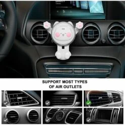 Liquidation totale Support De Support De Téléphone De Voiture, Support De Clip D'aération Support De Téléphone Portable Mignon Compatible Avec Les Accessoires De Smartphone De 4 à 7 Pouces, Blanc, Ro 10 Liquidation totale Support De Support De Téléphone De Voiture, Support De Clip D'aération Support De Téléphone Portable Mignon Compatible Avec Les Accessoires De Smartphone De 4 à 7 Pouces, Blanc, Ro -Stanleyfaco Magasin 90999346 4