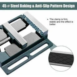 100mm Étau Perceuse à Colonne, Etau De Table Pour Perceuse à Colonne En Fonte Et Acier Avec Base Pivotante Étau Robuste De Fraisage, Pour Fraiseuse, Perceuse à Colonne Et Entretien Des Machines -Stanleyfaco Magasin 91154760 3