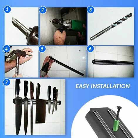 Porte Couteaux Aimanté Cuisine 2 Pieces 33 Cms Barre Magnetique Couteaux Outils Barre Aimantée Porte Couteaux Aimant Couteau Mural Support Couteaux Aimanté Barre Aimantée 7 Porte Couteaux Aimanté Cuisine 2 Pieces 33 Cms Barre Magnetique Couteaux Outils Barre Aimantée Porte Couteaux Aimant Couteau Mural Support Couteaux Aimanté Barre Aimantée – Image 5