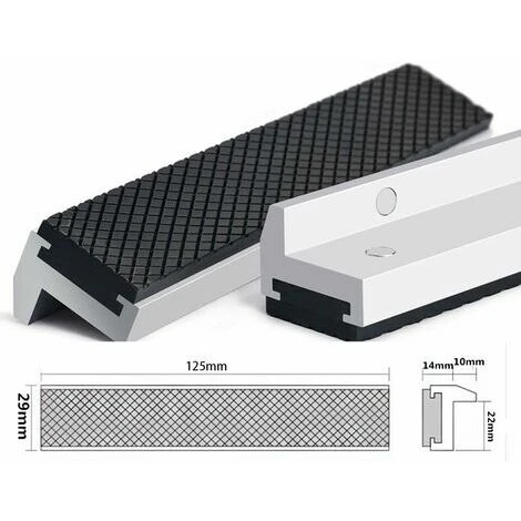 Mors De Protection Pour étau, Mors Doux Pour étau 125 Mm, Alliage D'aluminium + Caoutchouc, Magnétique 4 Mors De Protection Pour étau, Mors Doux Pour étau 125 Mm, Alliage D'aluminium + Caoutchouc, Magnétique – Image 2