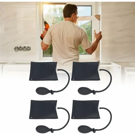 Pompe De Cale D'air, Sac De Cale Gonflable Polyvalent Réutilisable à Forte Résistance à La Pression Noir Pour L'installation De Porte 4 Pompe De Cale D'air, Sac De Cale Gonflable Polyvalent Réutilisable à Forte Résistance à La Pression Noir Pour L'installation De Porte – Image 2