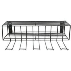 Skecten® Organisateur D'outils, Étagère à Outils Murale Avec 3 Couches & 4 Fentes Pour Perceuse Marteau Pince, Support De Rangement Solide En Métal Pour Garage Atelier Entrepôt - Noir -Stanleyfaco Magasin 92380556 5