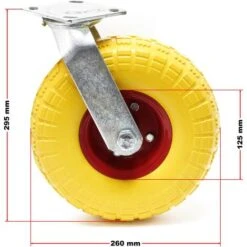 Roue En PU Roulette Pivotante Roulette Fixe 258x78mm Montée Pivotante -Stanleyfaco Magasin 9343282 3