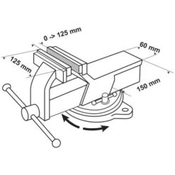 Etau Tournant 125mm Tout Acier -Stanleyfaco Magasin 93828083 2