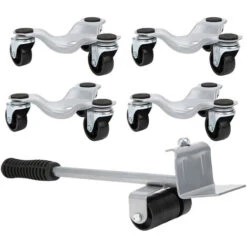 Ensemble De Transport De Meubles Silver Lifter Moving Plate For Heavy Objects Bearing 400KG