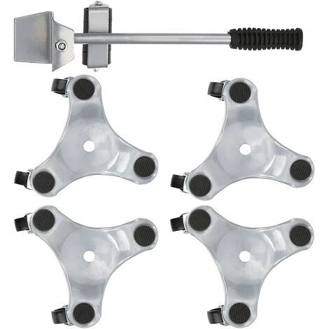 Ensemble De Transport De Meubles Silver Lifter Moving Plate For Heavy Objects Bearing 400KG 6 Ensemble De Transport De Meubles Silver Lifter Moving Plate For Heavy Objects Bearing 400KG â Image 4