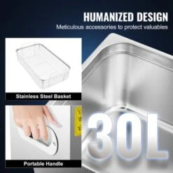 VEVOR Nettoyeur A Ultrasons 1,3L 2L 3L 6L 10L 15L 22L 30L Nettoyeur Ultrasonique Portable Professionnel Machine A Laver Bijoux 30L -Stanleyfaco Magasin 94750340 5