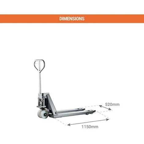 Transpalette Inox Manuel - Charge Max 2000kg - 855008023 4 Transpalette Inox Manuel - Charge Max 2000kg - 855008023 â Image 2
