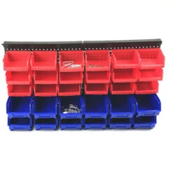 Étagère à Outils Avec Boites De Rangement 30 Bacs à Bec Etagère Murale Modulable Extensible Garage -Stanleyfaco Magasin 96232819 3