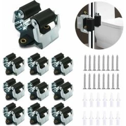 3-H Porte Balais Mural,Accroche Balai 10 PièCes, L’éPaisseur Du Porte Balai Est De 0,7 Mm Et Non De 0,4,Support Balais Mural Pour Buanderie Jardin,Organisation Du Garage(Noir) H276