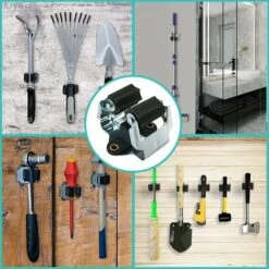 3-H Porte Balais Mural,Accroche Balai 10 PièCes, L’éPaisseur Du Porte Balai Est De 0,7 Mm Et Non De 0,4,Support Balais Mural Pour Buanderie Jardin,Organisation Du Garage(Noir) H276 -Stanleyfaco Magasin 96488198 4