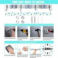 Porte Balai Mural - Accroche Balai En Acier Inoxydable, Support Cintre De Rangement Pour Cuisine, Garage, Buanderie (3 Emplacements Et 4 Crochets) 9 Porte Balai Mural - Accroche Balai En Acier Inoxydable, Support Cintre De Rangement Pour Cuisine, Garage, Buanderie (3 Emplacements Et 4 Crochets) -Stanleyfaco Magasin 96839272 3