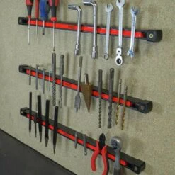 Jeu De 3 Barres Aimantées 45cm - Bande Magnétique Accroche Mural Outils - Rangement Outillage Garage Atelier - Aimant Puissant -Stanleyfaco Magasin 97071718 3