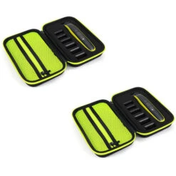 2pcs Étui Pour Philips Philips OneBlade Pro Housse, EVA Coque Voyage Rigide Avec éponge Sac De Rangement Per One Blade (version En Filet De Couleur Fluorescente)