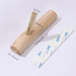 Crochets Muraux De Branche D'Arbre En Bois Naturel Véritable Vintage, Ensemble De Crochets Faits À La Main Fixés Au Mur, Crochets D'Aspiration Forts Adhésifs En Bois Décoratifs Rustiques -Stanleyfaco Magasin 97448102 5