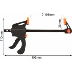 Promotion Lot De 6 Serre-joints En Forme De F, Serre Joint Avec Serrage Rapide Et Facile, Outils à Main Pour Menuiserie, Porte En Bois(4pouces) -Stanleyfaco Magasin 97544025 2