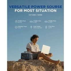 BigBlue 543Wh Générateur Électrique Solaire Portable CP600, 1 Sortie CA 600W (1200W Crête), Station Électrique Avec LPF Batterie De Secours, Charge Rapide & ASI, 8 Prises Pour Urgence Camping Voyage -Stanleyfaco Magasin 97820091 3