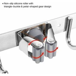 Porte-outils En Acier Inoxydable - Porte-balai Pour Le Mur, Porte-balai Auto-adhésif Des Outils De Jardin (avec Vis Et Bandes Adhésives) - 3 Supports Et 4 Crochets, Gris 11 Porte-outils En Acier Inoxydable - Porte-balai Pour Le Mur, Porte-balai Auto-adhésif Des Outils De Jardin (avec Vis Et Bandes Adhésives) - 3 Supports Et 4 Crochets, Gris -Stanleyfaco Magasin 98442126 5