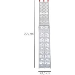 HOMCOM Rampe De Chargement Pliable Pour Tous Les Motos, Quad Aluminium Argent 9 HOMCOM Rampe De Chargement Pliable Pour Tous Les Motos, Quad Aluminium Argent -Stanleyfaco Magasin 986521 3