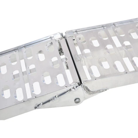 HOMCOM Rampe De Chargement Pliable Pour Tous Les Motos, Quad Aluminium Argent 7 HOMCOM Rampe De Chargement Pliable Pour Tous Les Motos, Quad Aluminium Argent – Image 5