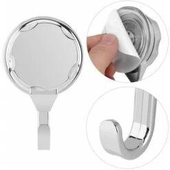 3 Pièces Crochet Ventouse Cuisine, Crochet à Ventouse Crochet Mural, Crochet Adhésif Puissant Pour Salle De Bain, Portes De Maison -Stanleyfaco Magasin 99409320 4